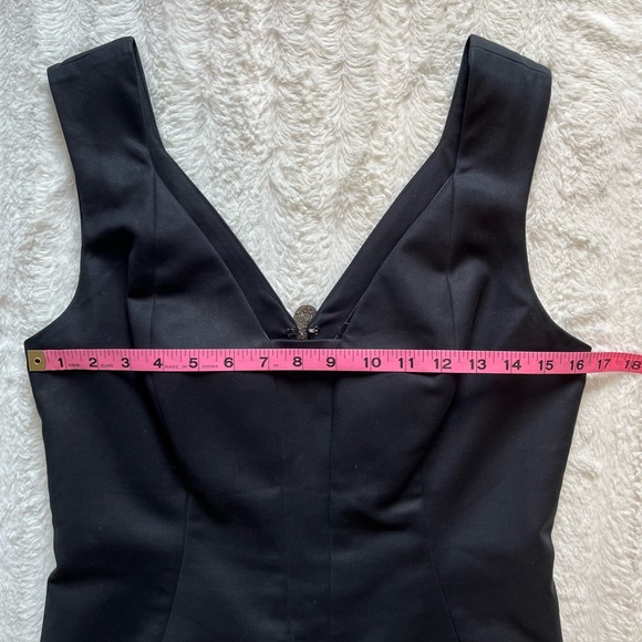 Elie Tahari Black Stretch Cotton Sleeveless Bodycon Sheath Dress sz 8 - Picture 10 of 10